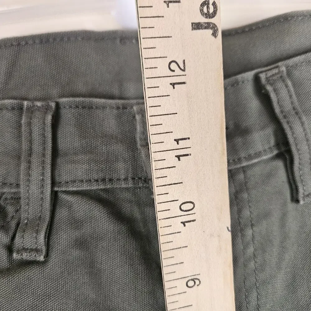 Levis 565 Double Knee Pants Mens 33x32 Olive Green Denim Carpenter Workwear